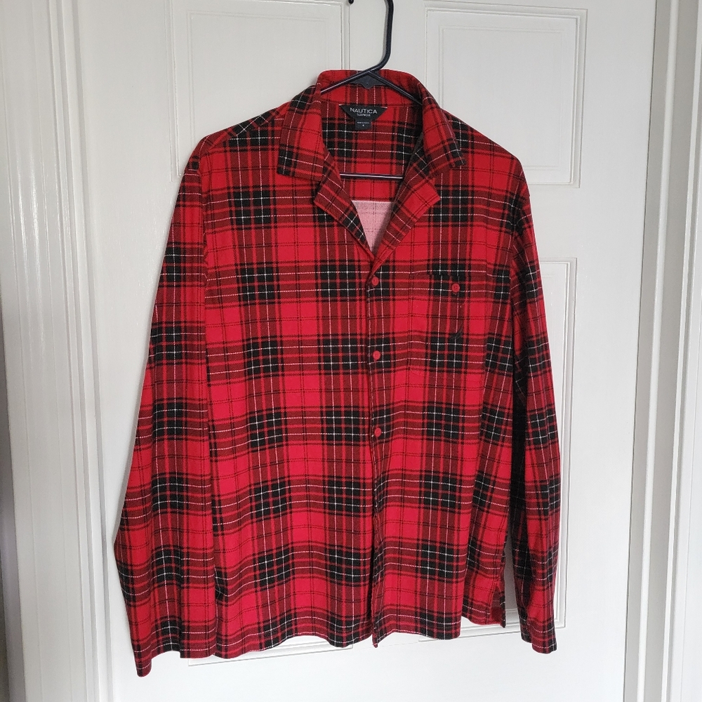 Nautica Sleepwear - Red Plaid Flannel - Men's Size S